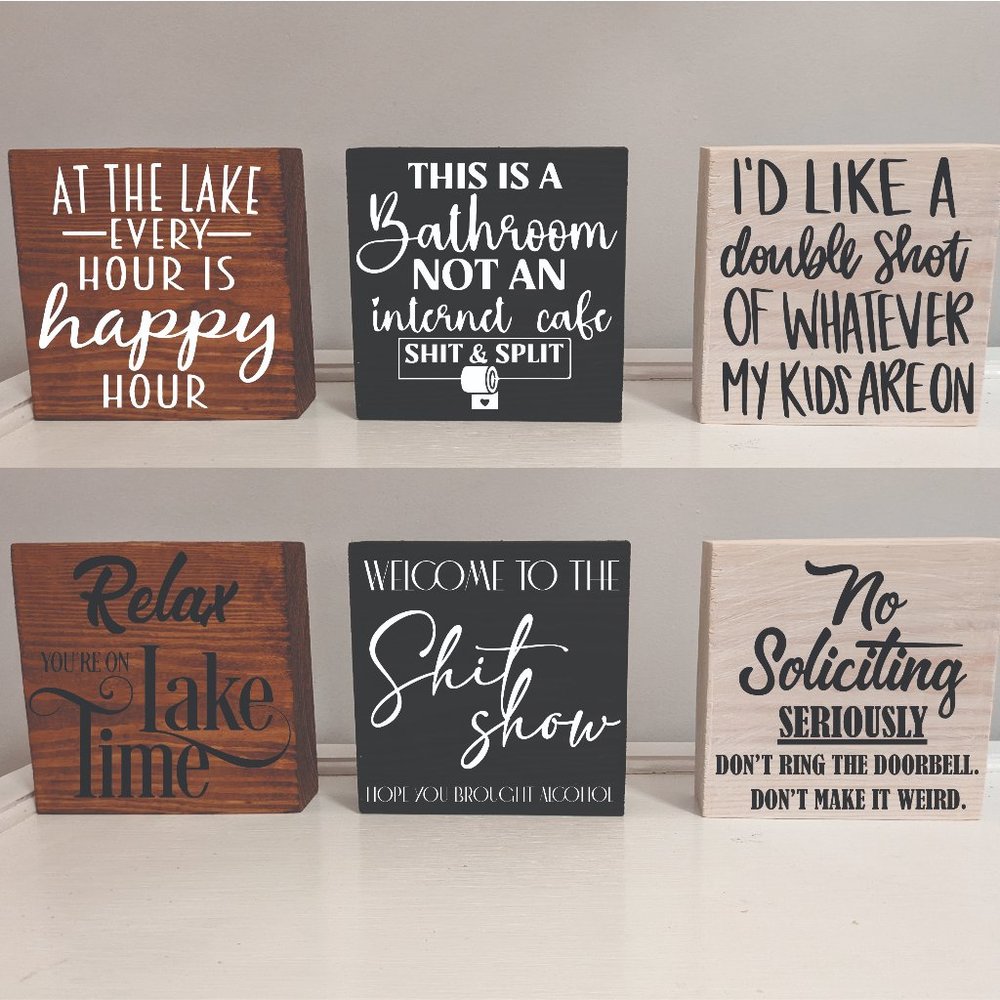 Home Décor 5x5 custom wooden blocks